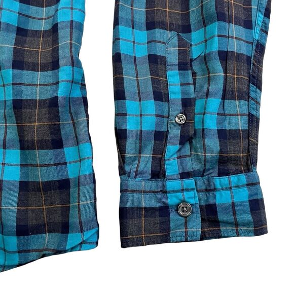 Johnnie-O Featherweight Shirt Men’s Large Blue Plaid Long Sleeve Button Up Surf - Picture 6 of 11
